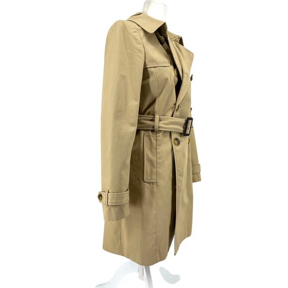 J‎ Crew Factory Women's Belted Double Breasted Tan Trench Coat - Picture 2 of 11